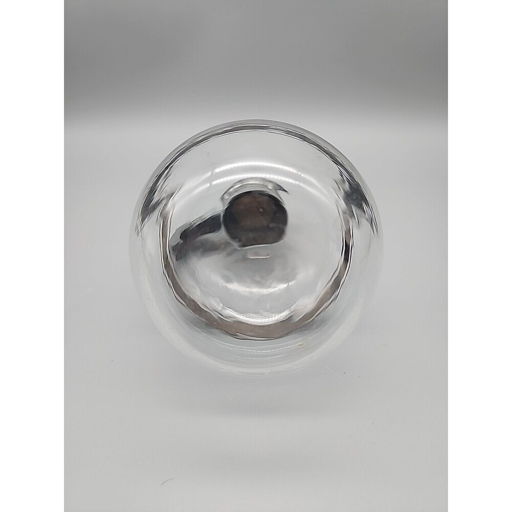 Vintage Inland Glass Silver Trim Coffee Carafe Cork Lid Dorothy Thorpe Style 6” - Picture 6 of 12